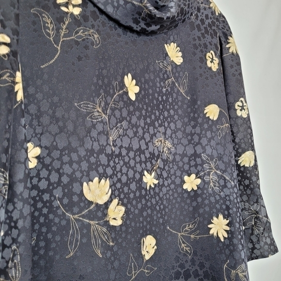 LIHLI Saks Fifth Black Silk Floral Dress - Picture 7 of 14